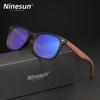 NINESUN High Quality Black Walnut Anti Blue Light Glasses Frame Women Men Work Comuputer Blue Ray Blocking Optical  Eyeglasses