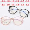 Metal Polygon Finished Myopia Glasses Women 1.56 Aspherical Lens Customize Prescription Eyeglasses Men 0 -0.5 -0.75 -1.0 To -6.0