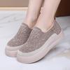 Spring and Autumn Color Matching Versatile Comfortable Cloth Shoes for Women, Lightweight Casual Shoes, Fashionable Slip-on Shoes for Women