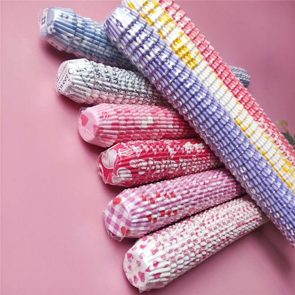 1000pcs Greaseproof Paper Cupcake Liners Disposable Cupcake Wrappers Fashion Muffin Baking Cups