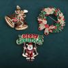 Korean Style Enamel Rhinestone Brooches Badge Christmas Tree Brooch Christmas Brooch Women