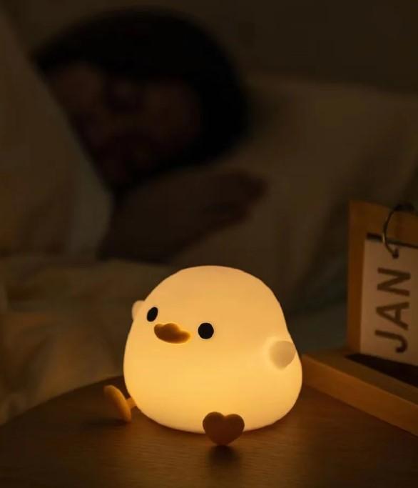 Duck-shaped lamp Cute silicone duck USB night lamp