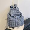 Женский рюкзак 18 л Большая вместимость Отличная несущая способность Пузыристый клетчатый внешний чехол для бутылки с водой Зонт Сумка с завязкой на шнурке Износостойкий