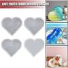 4pcs/set Heart Tray Silicone Molds Jewelry Coaster Casting Resin Crafts Making