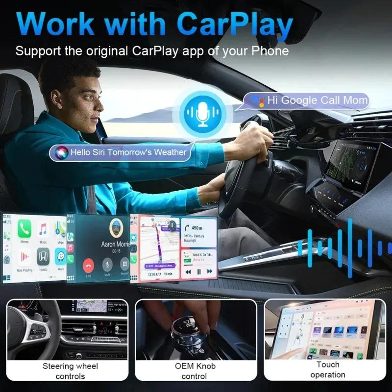 Новый адаптер 2в1 Мини-бокс CarPlay Проводной к беспроводному CarPlay и Android Auto Bluetooth WiFi Подключение Plug&Play для оригинальных автомобилей