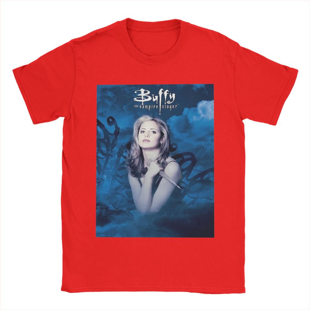 Buffy the Vampires Slayer T Shirt Men's  Pure Cotton Leisure T-Shirts O Neck TV Series Tee Shirt Short Sleeve Clothes 6XL
