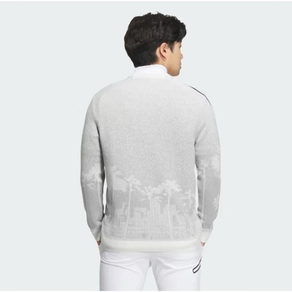 Adidas Golf 23fw Мужской S Трикотажный Длинный Рукав La SunSet Круглый Вырез Свитер Hy0967 Белый