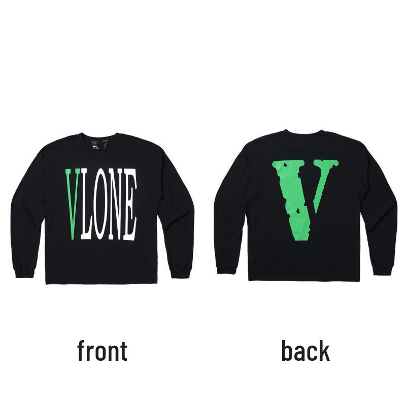 Унисекс худи VLONE с большим V и длинным рукавом - Модный стиль, вдохновленный Ван Ибо