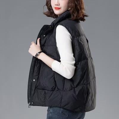 Жилет женский короткий новый осенне-зимний свободный и универсальный утолщенный верхняя одежда