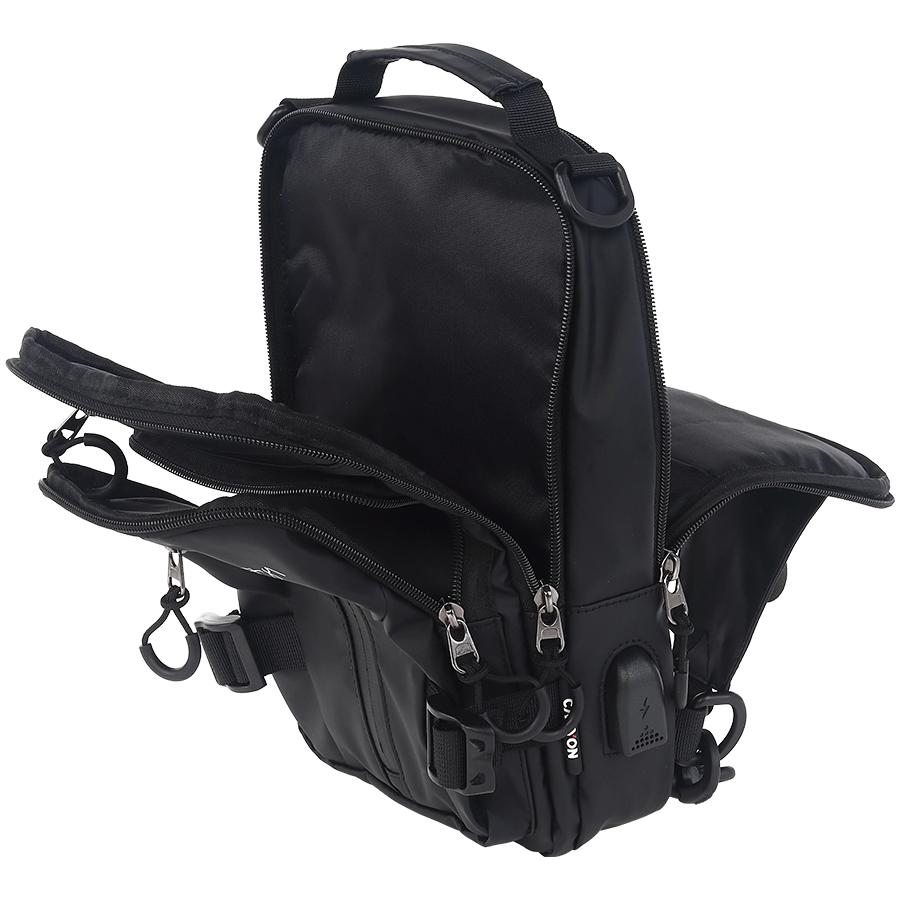 Canyon cb-1 transformer bag with usb-a black