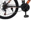 26" Spoke Wheel 24 Speed Mountain Bicycle Adult Bike MTB W/ Fender Blue+Orange