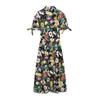 Spring 2025 Women's Floral Print Slim Fit Poplin Midi Dress