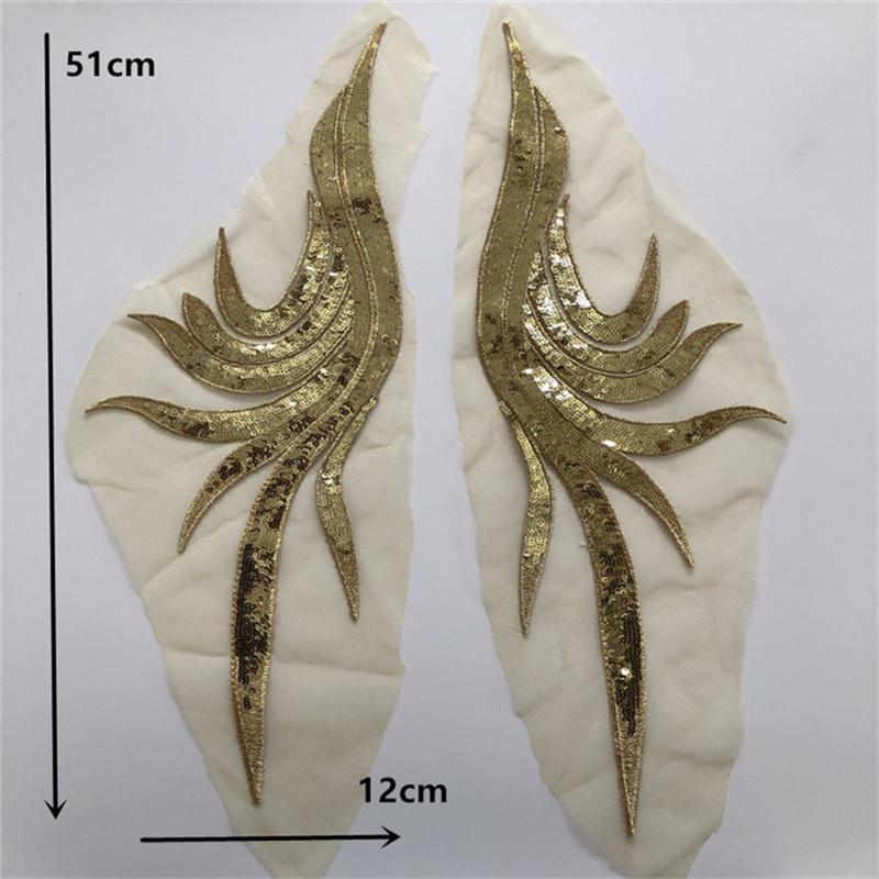 Одежда, декоративная аппликация, большая вышитая ткань, нашивка ручной работы, марлевая нашивка с блестками, аксессуары для Cheongsam