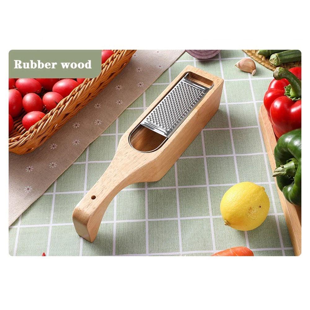 With Wood Container Stainless Steel Cheese Grater with Handle Cheese Slicer Set Kitchen Tools