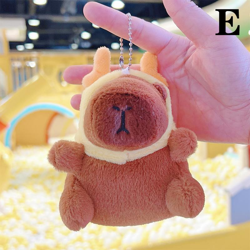 Капибара плюшевая кукла мультфильм брелок кулон мягкая кукла рюкзак кулон автомобиль сумка брелок декор детский подарок брелок