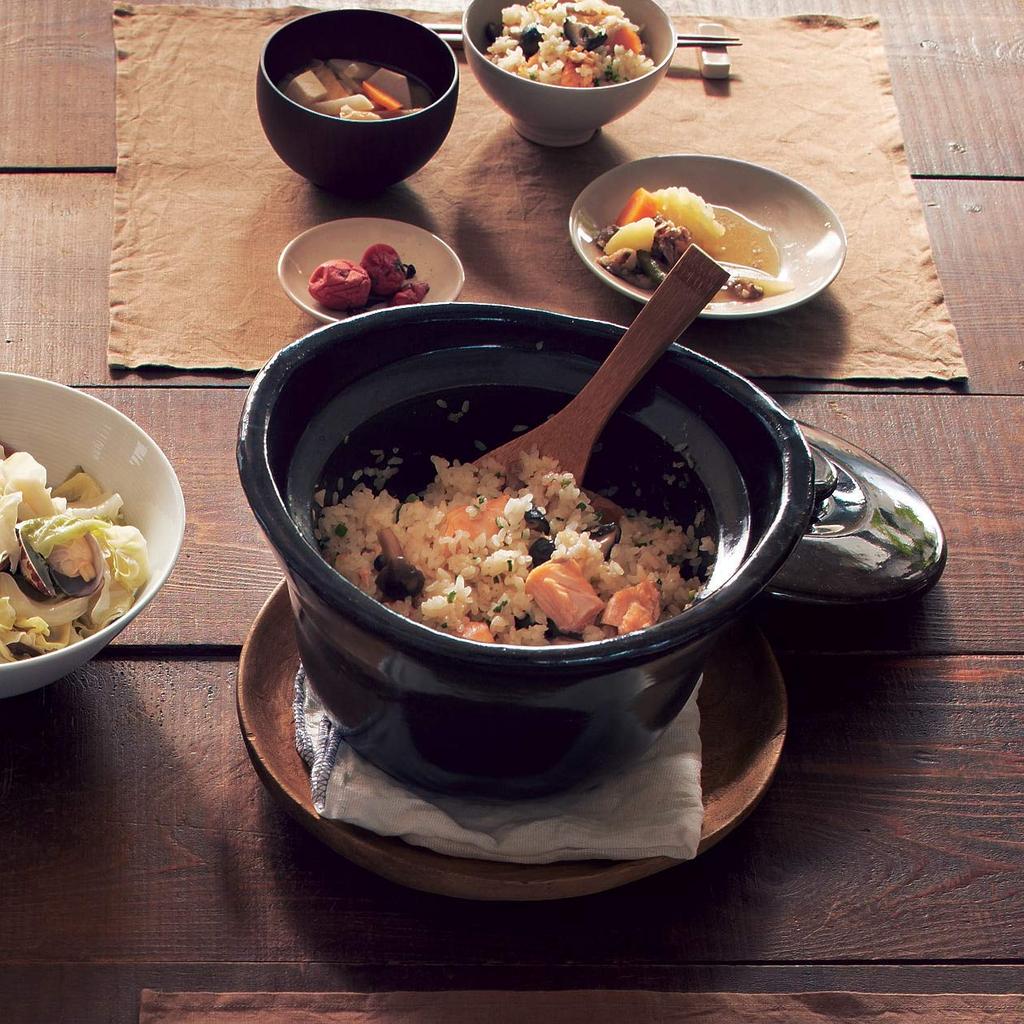 MUJI Полированный глиняный горшок обожженный на 3 чашки диаметр 22 x высота 15 см 61052076 прибл.