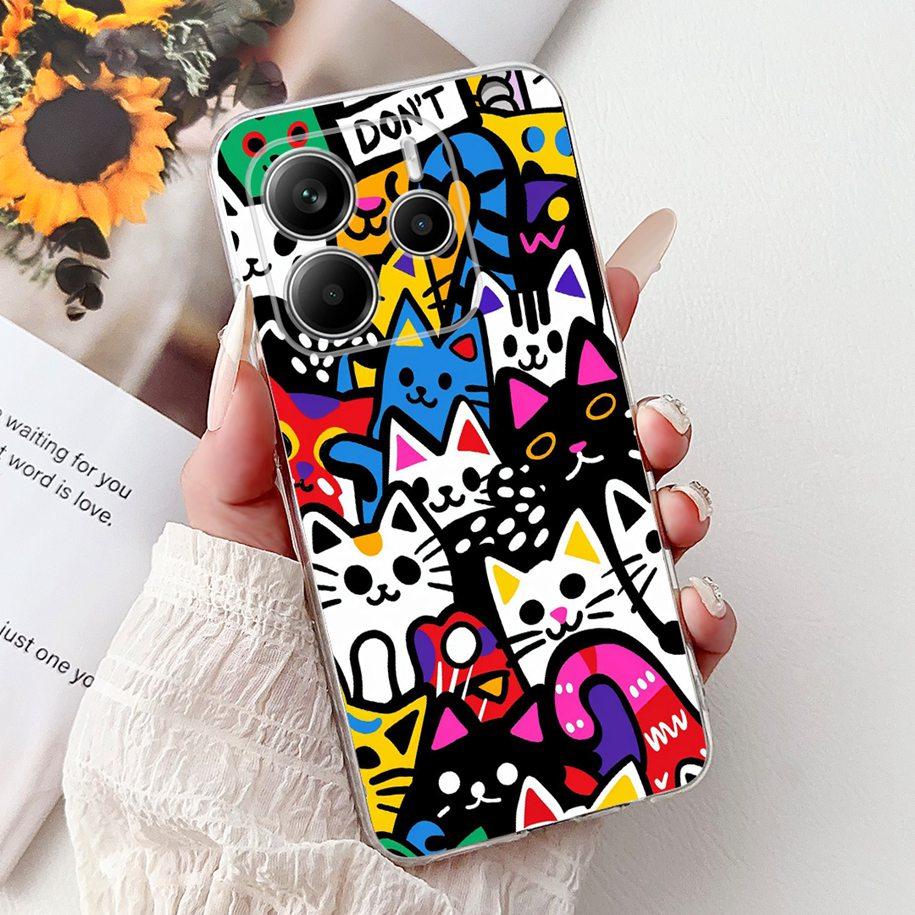 Для чехла Xiaomi Redmi Note 14 4G Чехол для телефона Роскошный Мраморный Машина Мягкий Силикон Тонкий ТПУ Funda Для Redmi Note 14 4G Note14 Capa