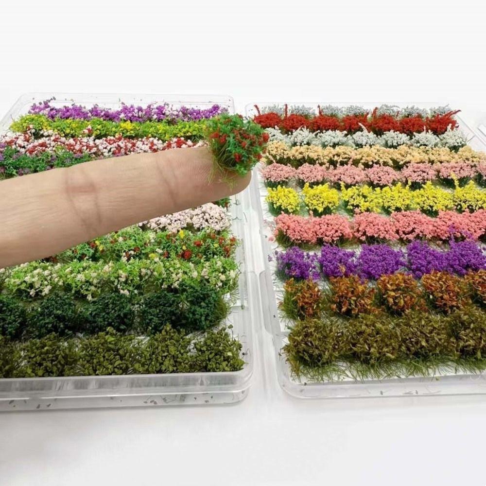 Сделай сам Строительство Статические Пучки Цветов Железнодорожный Поезд Модель Цветочной Травы Микро Ландшафт