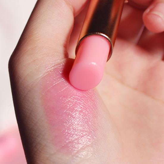 3g Lip Balm Mild Moisturizing Waterproof Long Lasting Non-stick Cup Lip Care Repair Natural Peach Color Changing Lipstick Makeup Lip Gloss for Girls