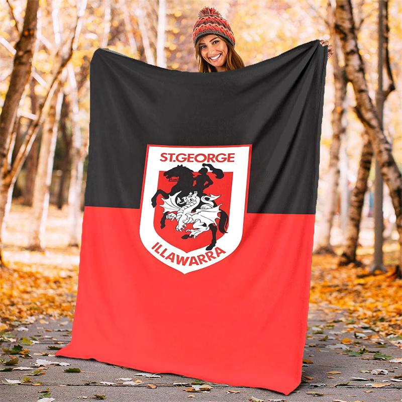 ST George Illawarra Flannel Blanket Soft All-Season Throw, Design for Camping, Car Travel, Hiking Sofa, Bed, Office Perfect Gift for Parties