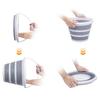 Складное ведро объемом 10 л с прочным складным силиконовым ведром из галлона, гибкая, прочная ручка для походов, пешего туризма, кемпинга, отдыха на природе