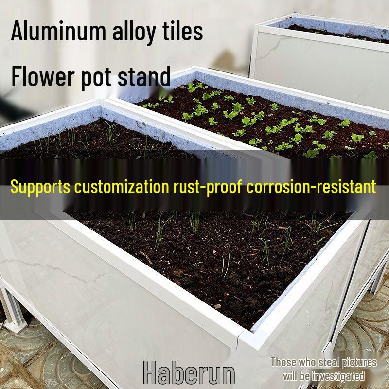 Aluminum Alloy Tile Planter Box Frame for Bonsai & Small Courtyard Planting