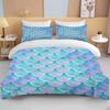 Fantasy Fish Scale Art Print Bedding Set Duvet Cover 1 Duvet Cover 2 Pillowcases Adult And Children Bedding Set Luxury Gril Gift