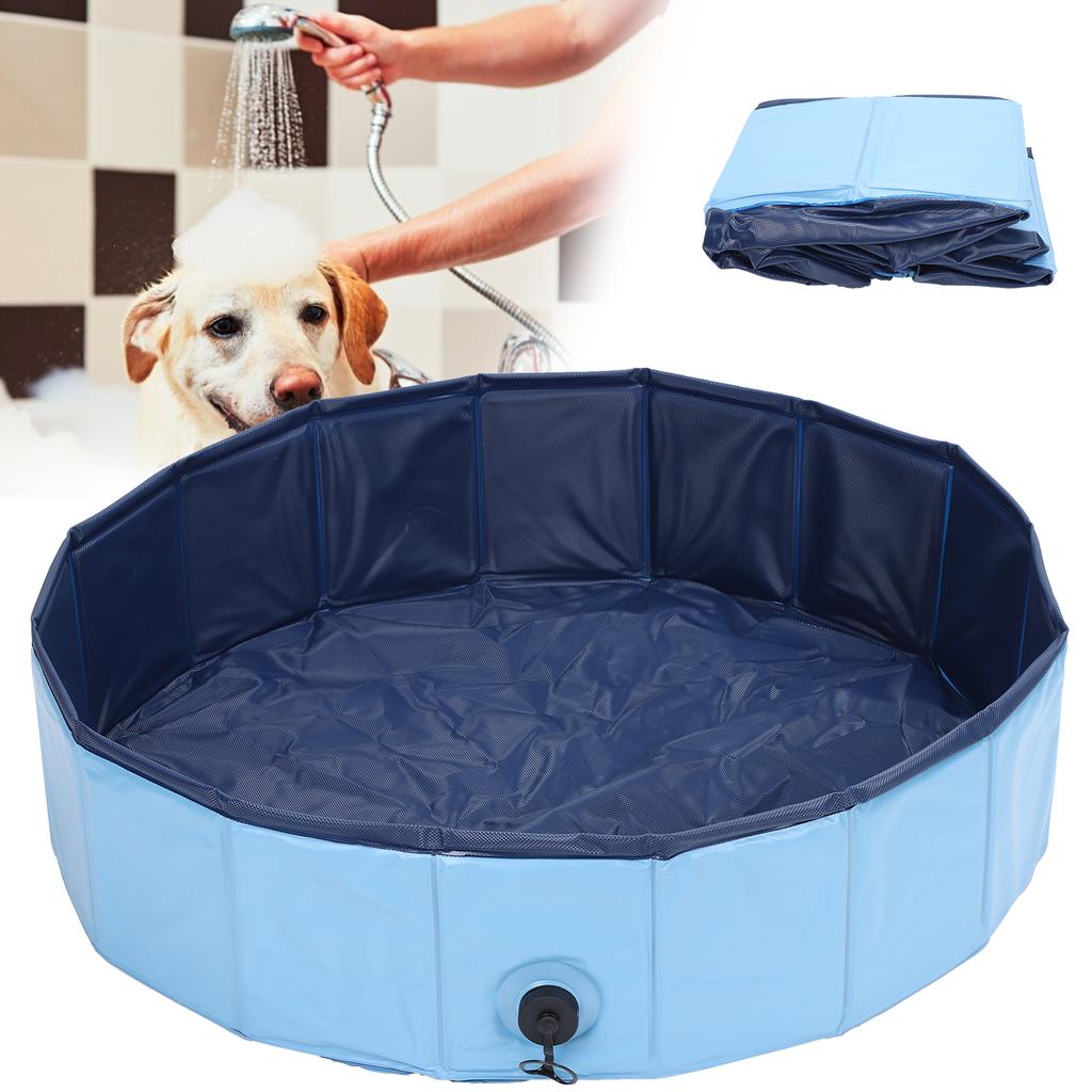Ванна из ПВХ для домашних животных, герметичная, складная, душевая, водный бассейн, ванна для купания кошек и собак, M Blue
