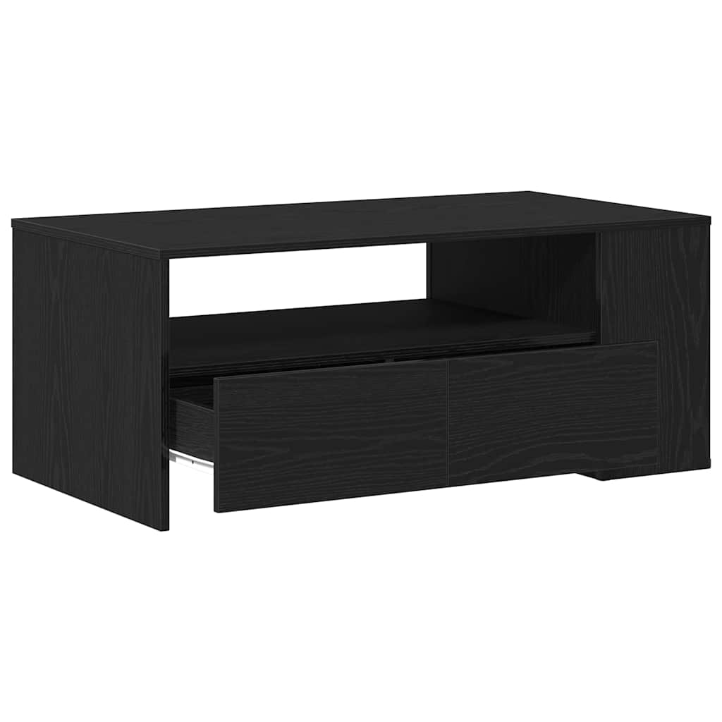 Coffee Table Black Oak Look 102 x 55 x 43.5 cm