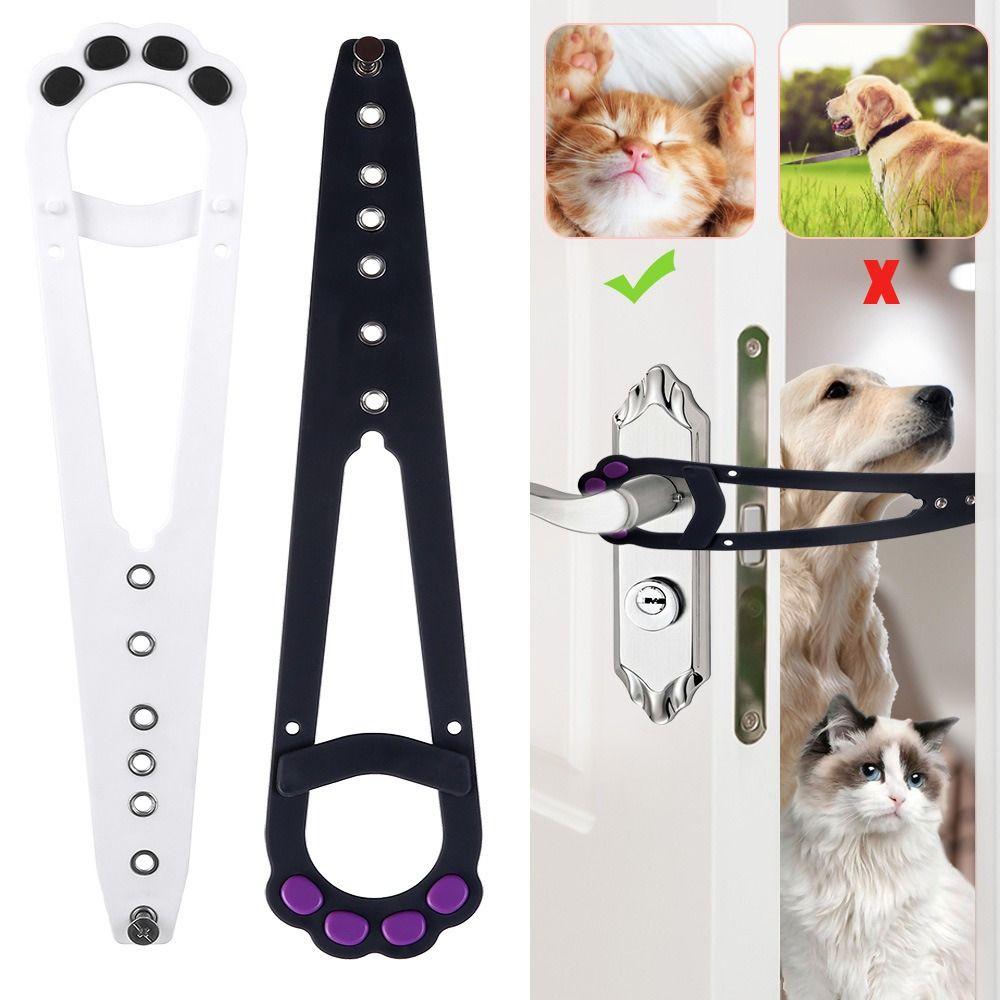 ABS Pet Door Closer Adjustable Dog Safety Door Buckle Flex-Door Strap Prevents Dogs From Entering