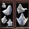 Halloween Ghost Window Clings White Little Ghost Double Sided Window Stickers Removable Static Decals for Glass Windows Home Outdoor Decor