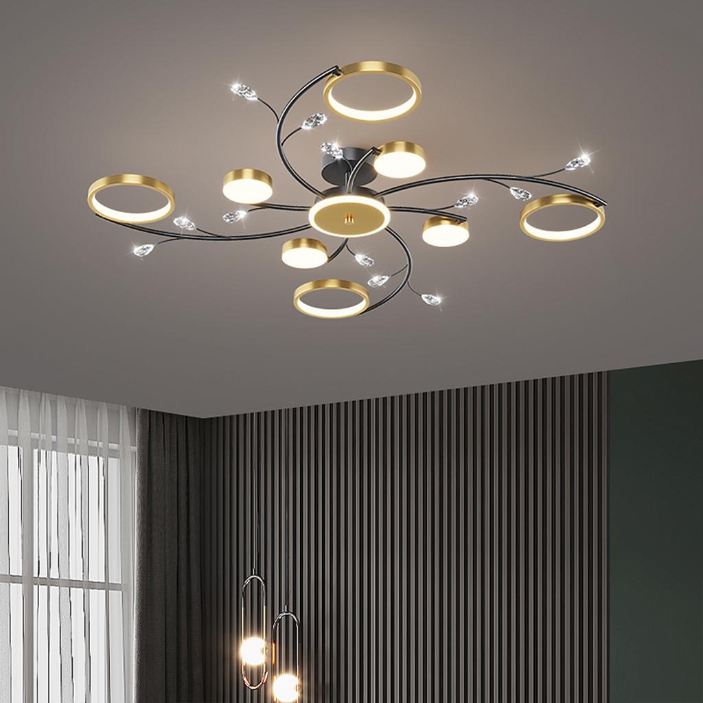 IRALAN Modern Ceiling Chandelier with Remote Control Dimming LED Ceiling Chandeliers for Living Room Bedroom Chandelier