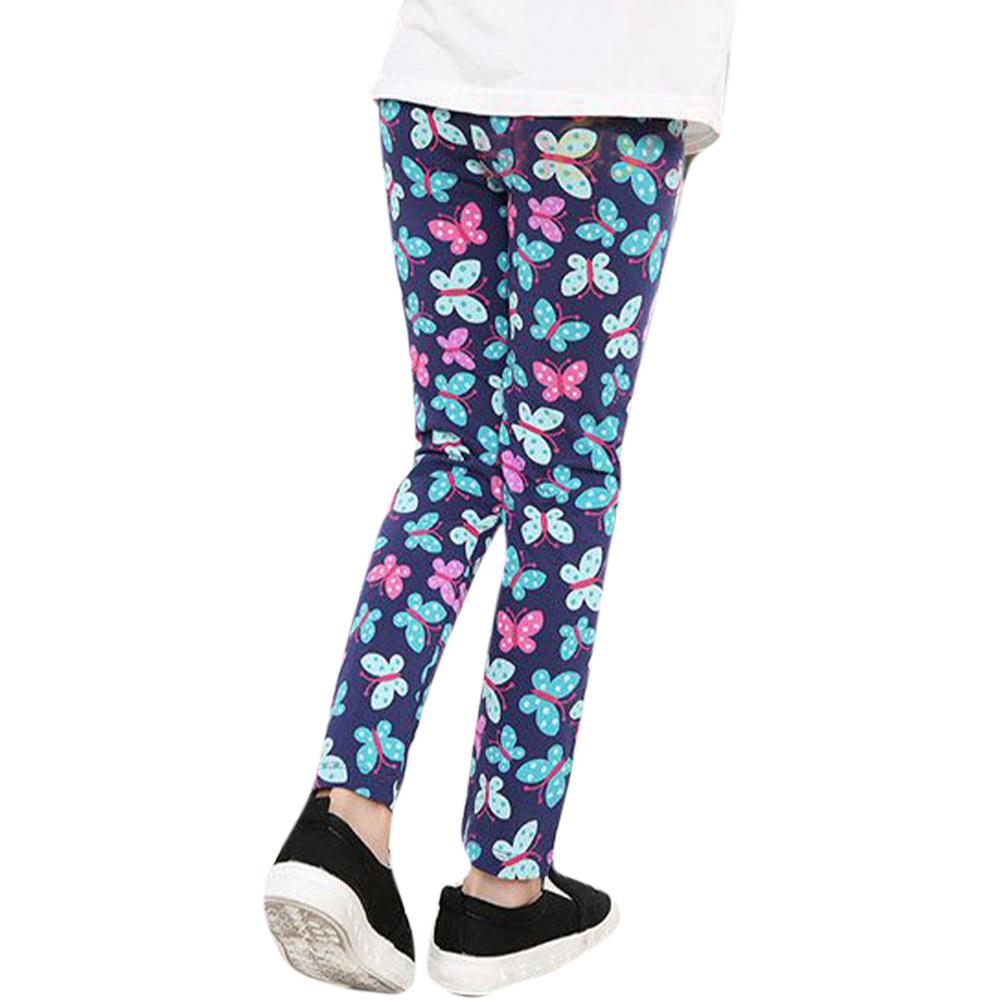 Slim Girls Printed Leggings Kids Casual Long Pants Outdoor Children All Match Trousers