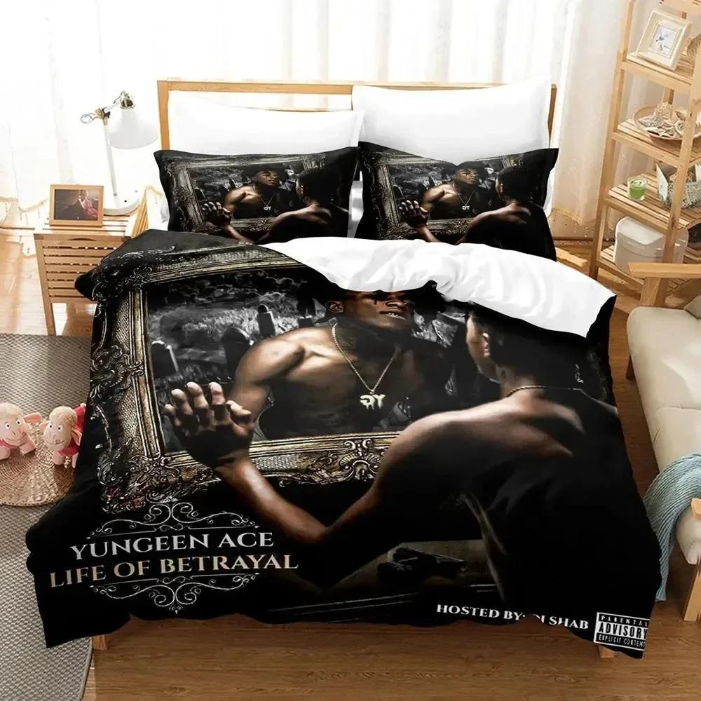 Rip Jaydayoungan Rapper Bedding Set Boys Girls Twin Queen Size Duvet Cover Pillowcase Bed Kids Adult Fashion Home Textileextile