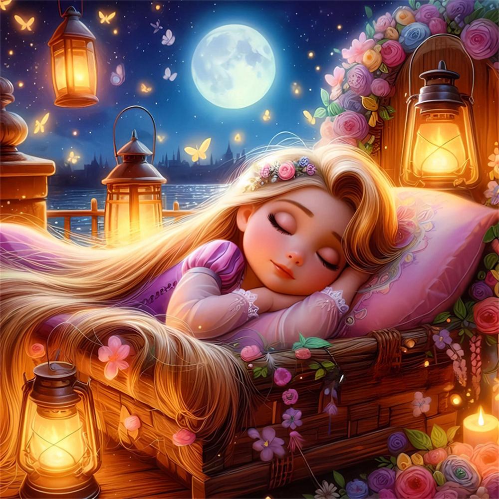 Disney Мультяшная 5D Алмазная Живопись Полная Алмазов DIY Алмазная Живопись, Наносимая Вручную Серия «Принцесса» Декоративный Набор для Живописи