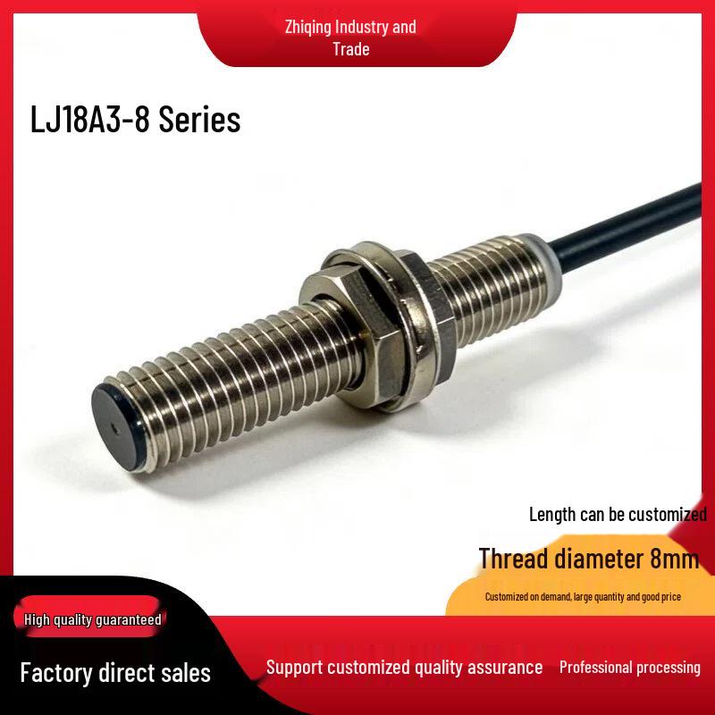 LJ18A3-8-Z/BX NPN Proximity Switch, Normally Open, M8 Metal Inductive Sensor