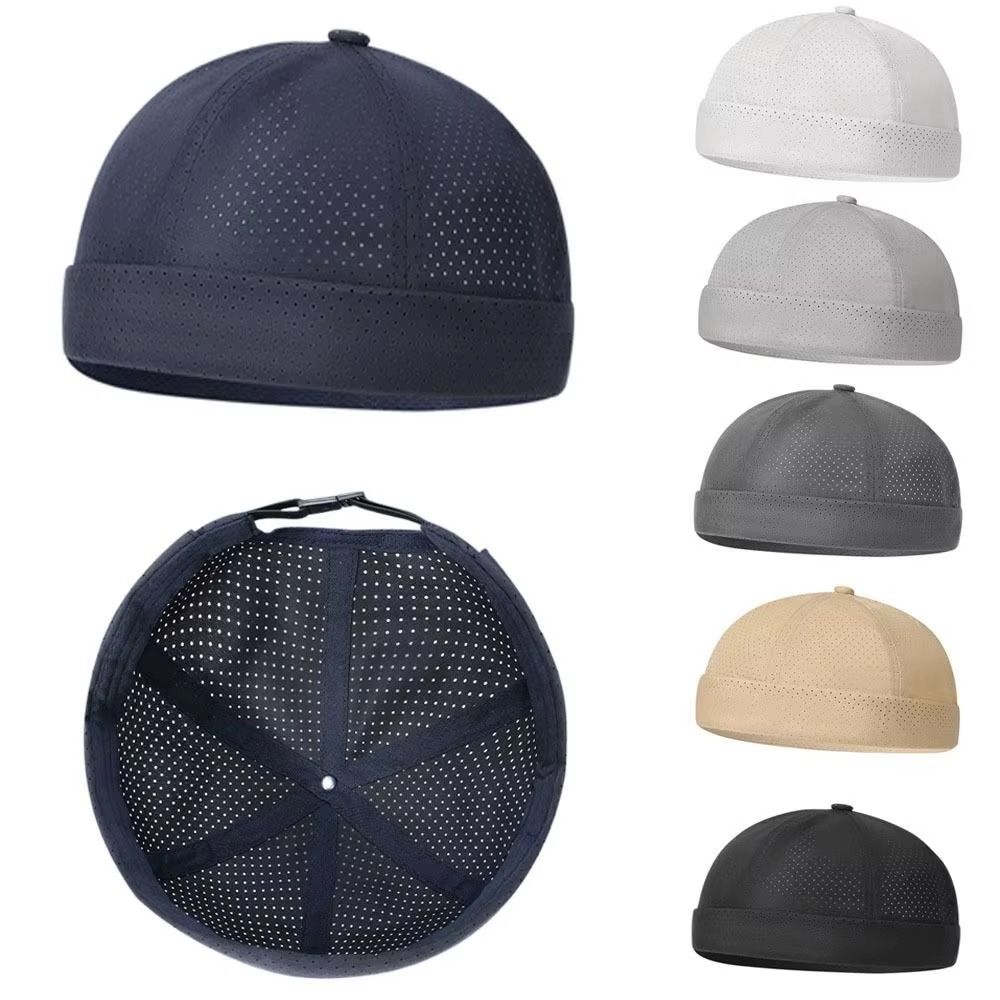 Breathable Beanie Cap For Men Quick Drying Dome Melon Cap Portable Men's Landlord Hat  Unisex