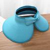 Summer Straw Hat For Women Foldable Wide Large Brim Bowknot Visors Hat Travel Sun Hat Chapeau Femme Beach UV Protection Caps