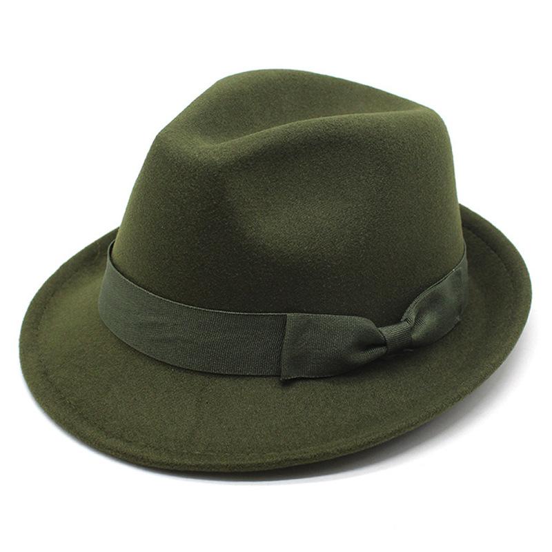 Осенне-зимняя мода универсальная высокая шляпа горячий британский стиль джазовая шляпа ретро шерстяной фетр мужская шляпа