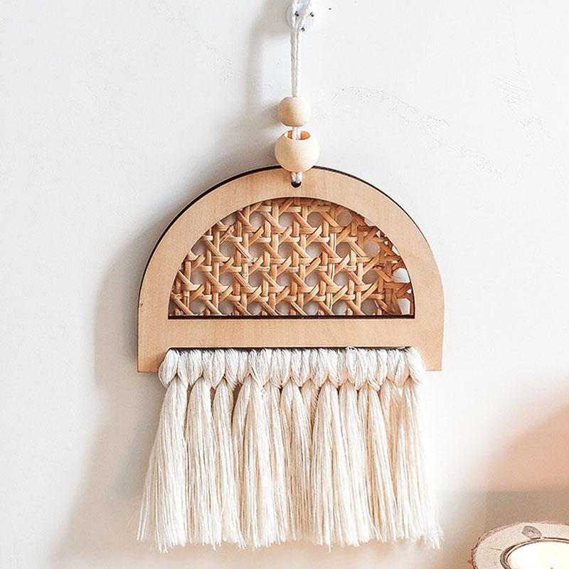 Тканый настенный гобелен макраме в богемном стиле в стиле бохо, домашний декор для комнаты, ручная работа