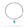 Stainless Steel Titanium Necklace With Crystal Accents Double Layered Chain Hip Hop Style Unisex Pendant Jewelry