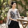 Long Length Sun Protection Shawl Flower Pattern Chiffon Scarf Breathable Shawl  Outdoor Activities