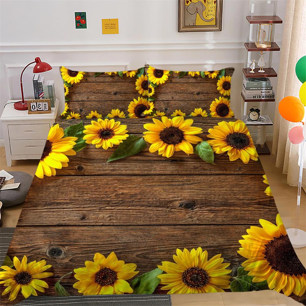 Комплект пододеяльников с 3D принтом цветов, постельное белье, двойной размер, полиэстеровые покрывала, модное домашнее постельное белье