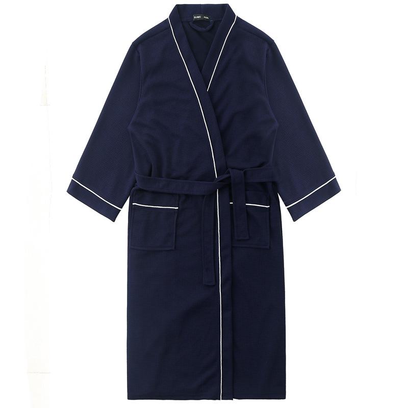 Spring & Summer Waffle Bathrobe - Men's & Women's Plus Size Couple Pajamas Yukata