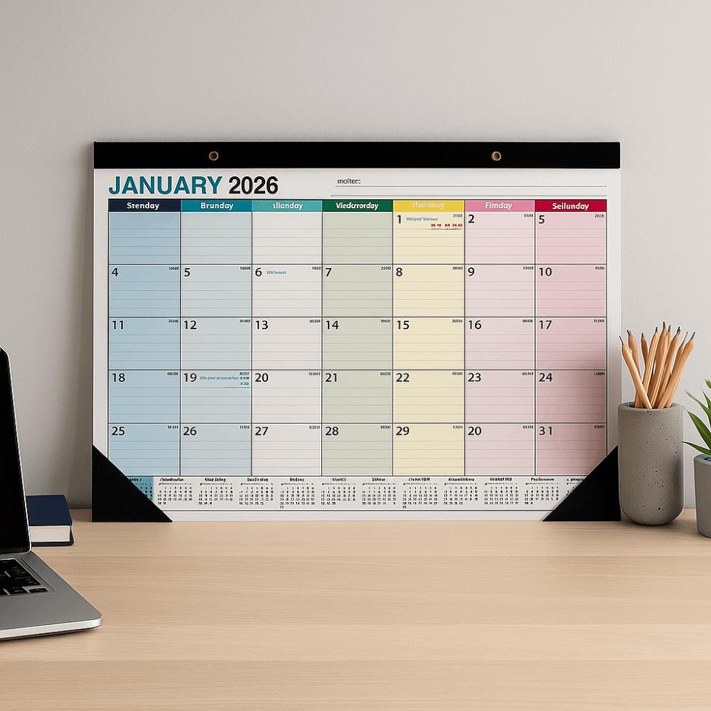 Просторный настенный календарь Креативный месячный планер Календарь на 18 месяцев Семейное планирование