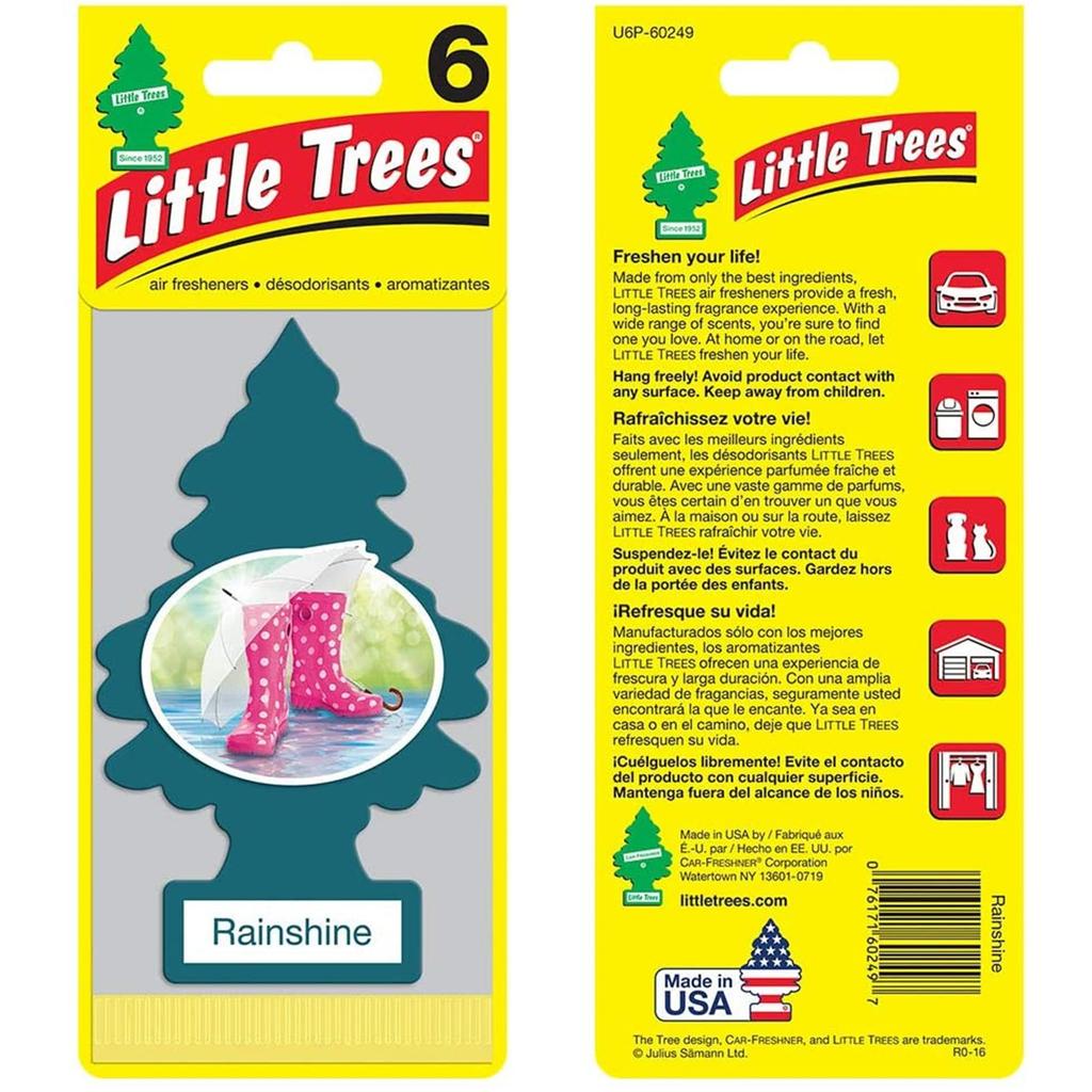 Little Trees Air Fresheners 6pac Rain Shine Air Fresheners Car Room Hanging Car Freshener Car Freshener