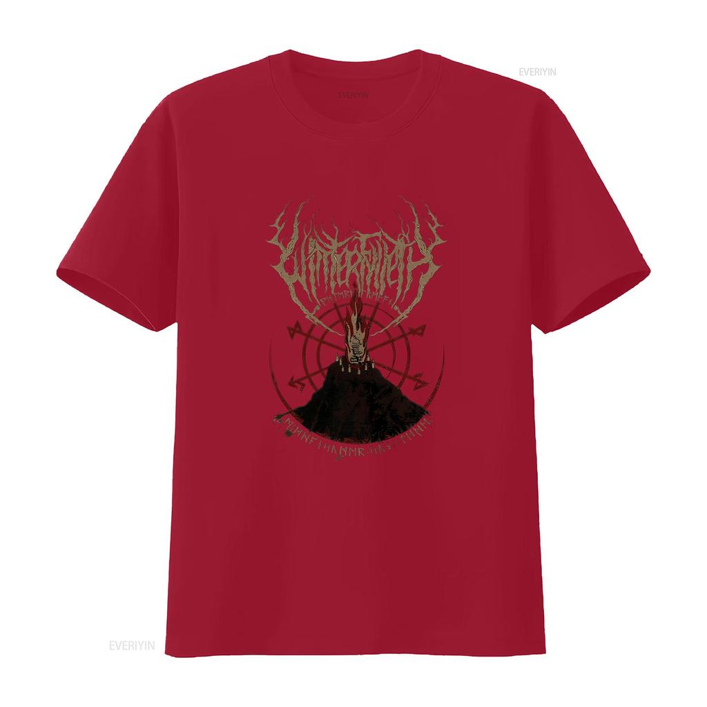 Unisexs Winterfylleth Solstice T Shirt Medium Black Vintage Washed Stylish Designer Clothes Comfortable Slightly Fashion Graphic