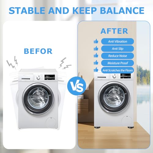 Новые 4 шт. Антивибрационные подкладки для стиральной машины 19 Сильных присосок Тихая Нескользящая подкладка Амортизирующие ножки Подставки для мебели