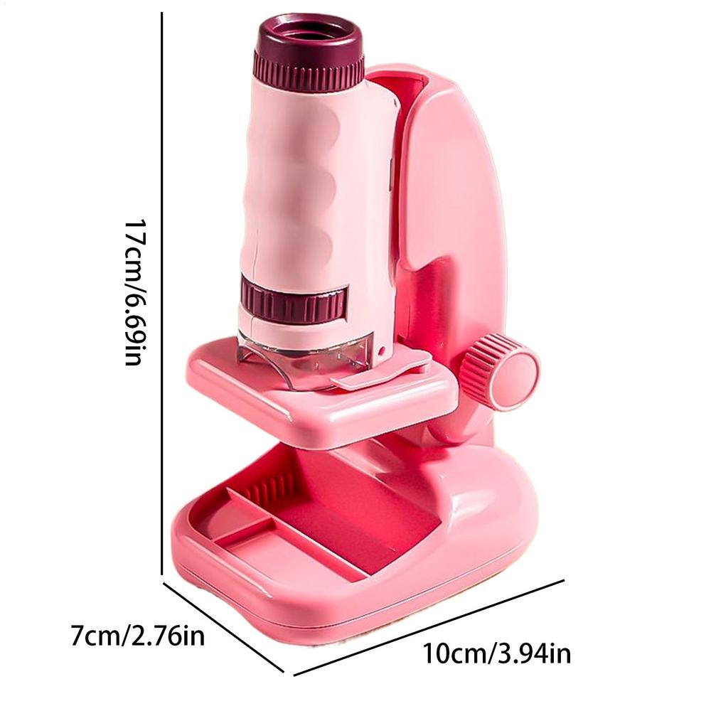 Kids Educational Microscope With Led Light Early Development Learning Science Experiment Toy