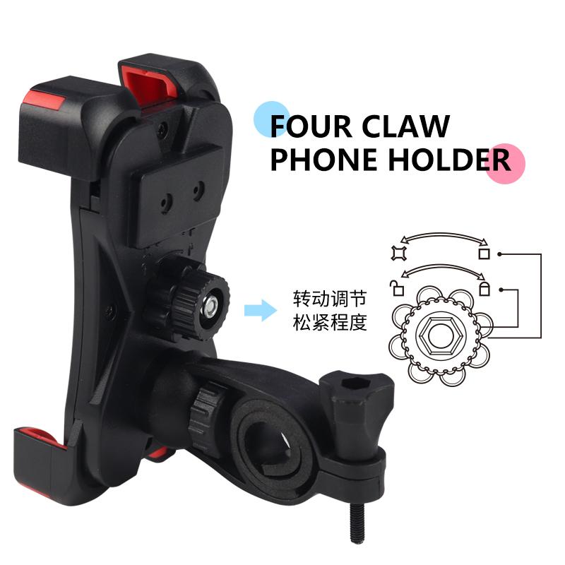 Black Riding Bike Phone Holder Mount Motorcycle Phone Holder for Bicycle Electric Bike